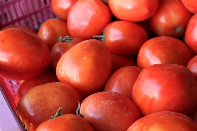 Full frame shot of tomatoes at market stall