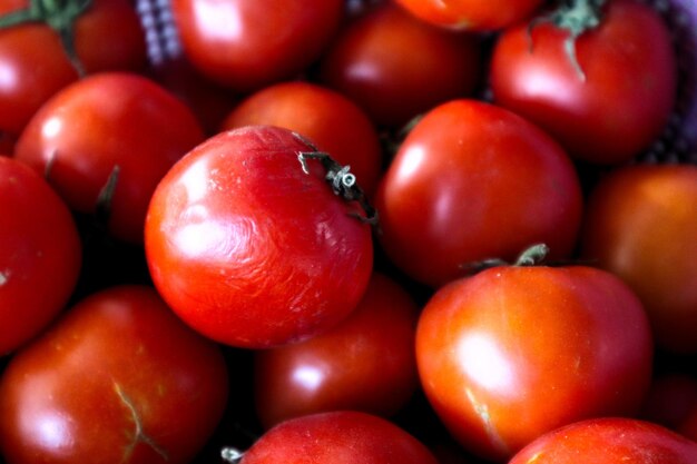 Full frame shot of tomatoes at market