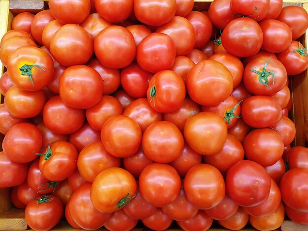 Full frame shot of tomatoes for sale at market stall