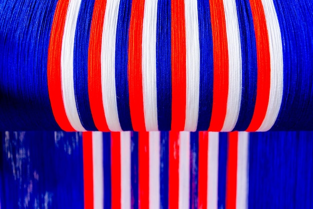 full frame shot of traditional homemade woven