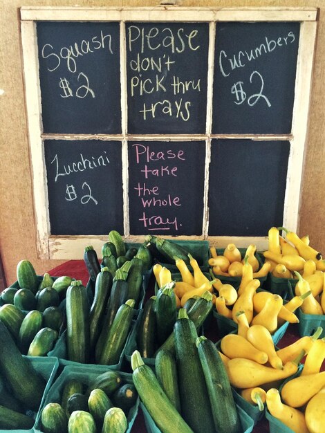 Photo full frame shot of vegetables for sale at market stall