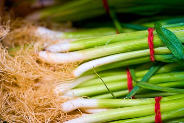 Полный кадр овощей для продажи на рынке