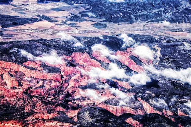 Foto fotografia completa della montagna vulcanica