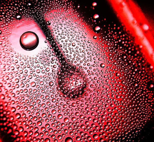 Photo full frame shot of water drops on glass