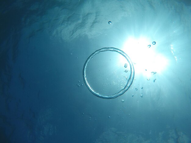 Foto scatto completo di gocce d'acqua sulla piscina