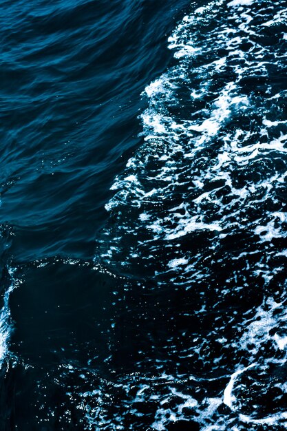 Full frame shot of water flowing in sea