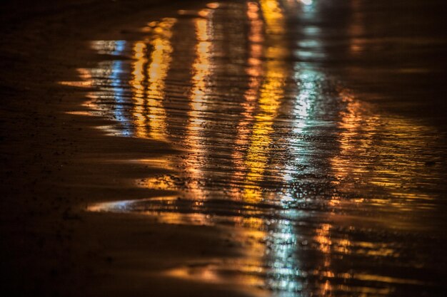 Photo full frame shot of water in lake at sunset