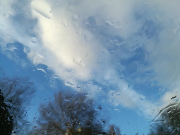 Full frame shot of water in rain