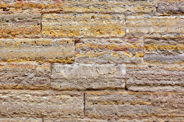 Full frame shot of weathered brick wall