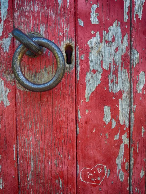 Full frame shot of weathered door