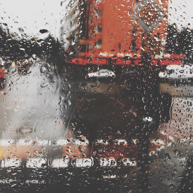 Photo full frame shot of wet car window