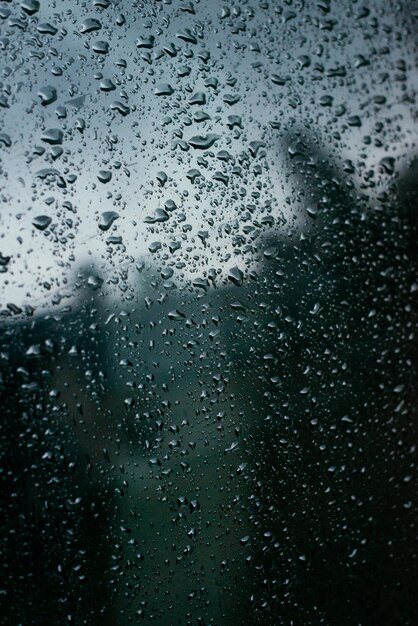 Photo full frame shot of wet glass window