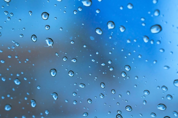 Full frame shot of wet glass window