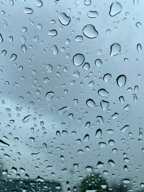 Photo full frame shot of wet glass window