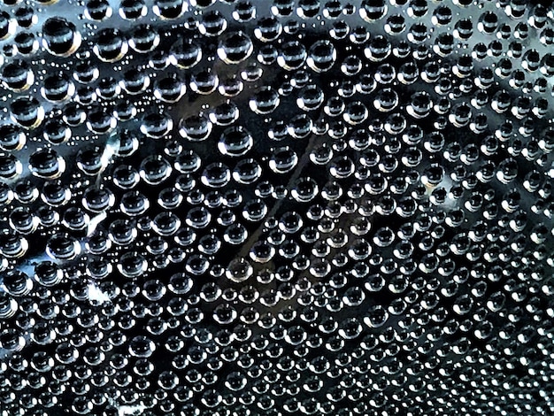 Full frame shot of wet glass