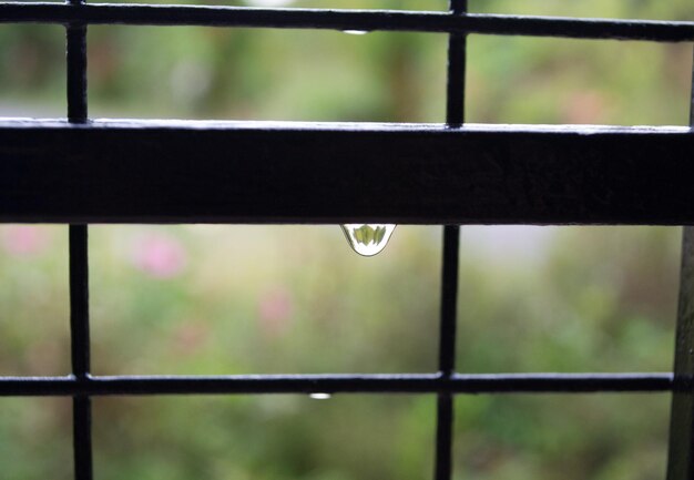 Full frame shot of wet metal