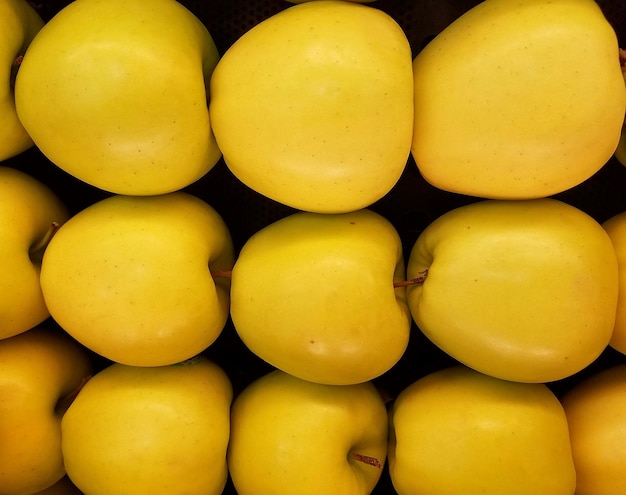 Full frame shot of yellow apples