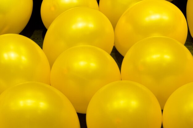 Full frame shot of yellow balloons