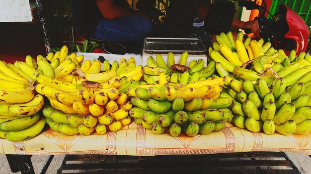 Full frame shot of yellow fruits for sale at market stall