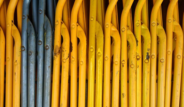 Full frame shot of yellow metallic structure