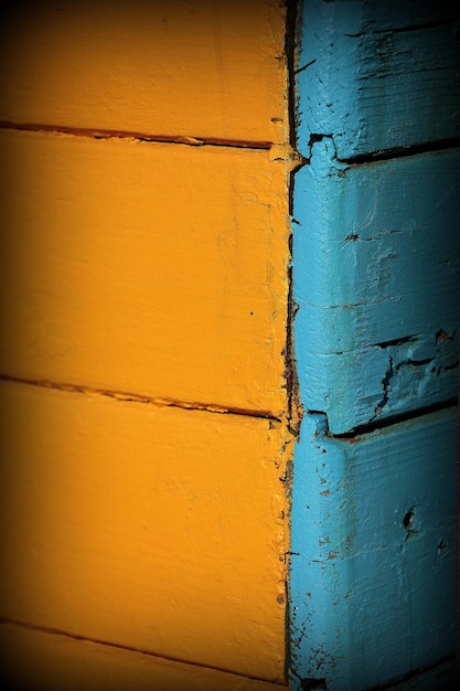 Full frame shot of yellow wood wall