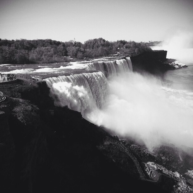 Photo a full-frame view of a waterfall