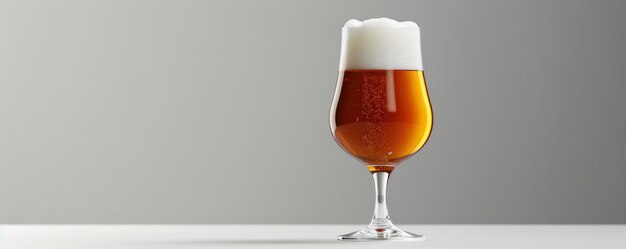 full glass of pale ale beer