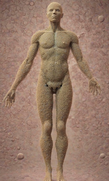 Foto forma completa del corpo umano con consistenza del virus hpv