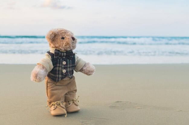 Photo full length of boy on beach