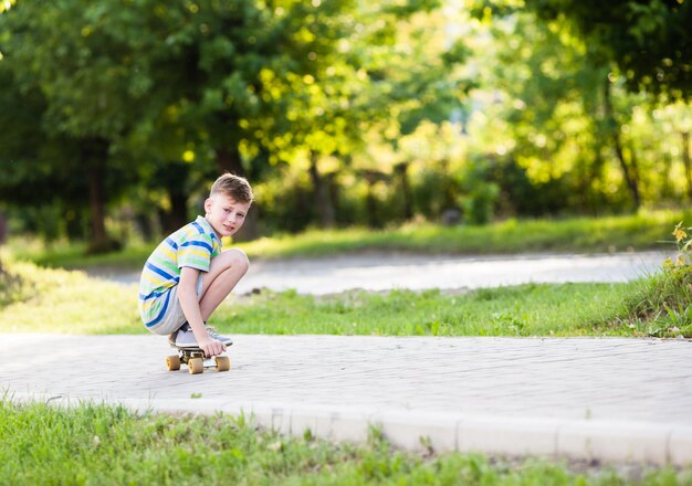 Full length of boy in park