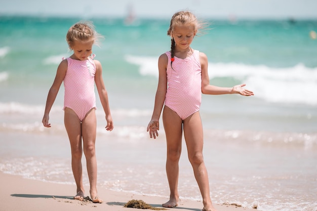 Full length of girl on beach