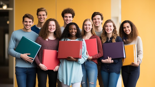 Full length of happy college students walking together on campus