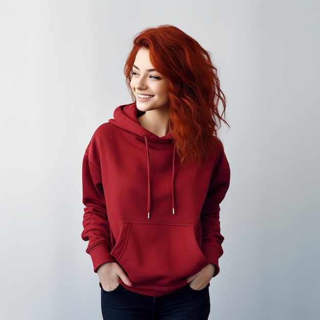 a full length photo of a cheerful girl with red hair 5