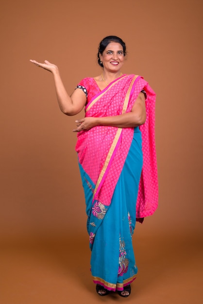 Full length shot of Indian woman showing copy space