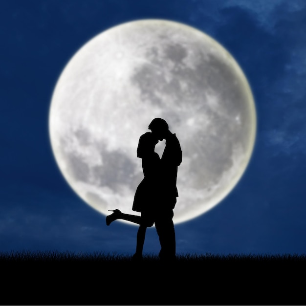 full length of silhouette man standing on field against sky at night