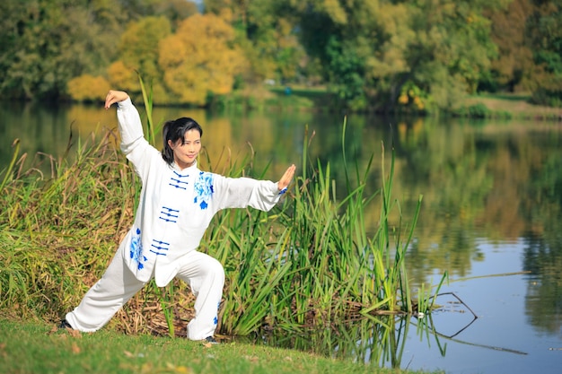 full length of young man in lake