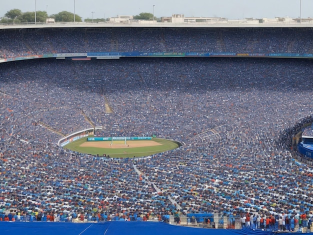 Photo a full ma chidambaram stadium in chennai