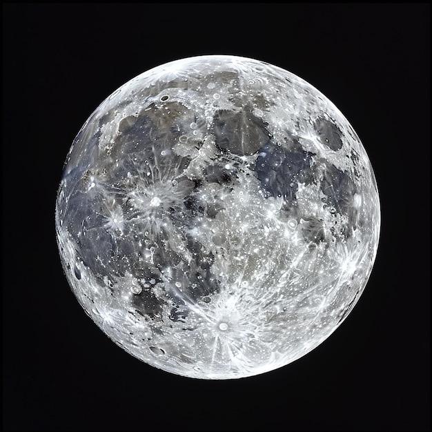 Photo full moon from space
