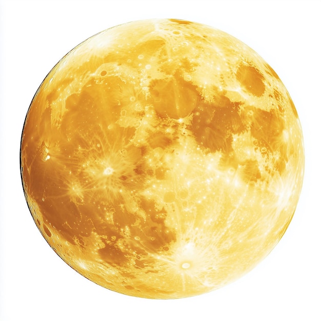 full moon glow light yellow on white