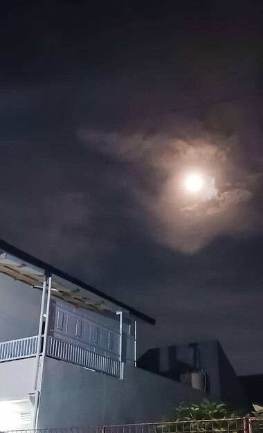 a full moon is seen through the clouds and the moon is visible