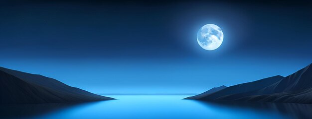 Foto luna piena sul mare
