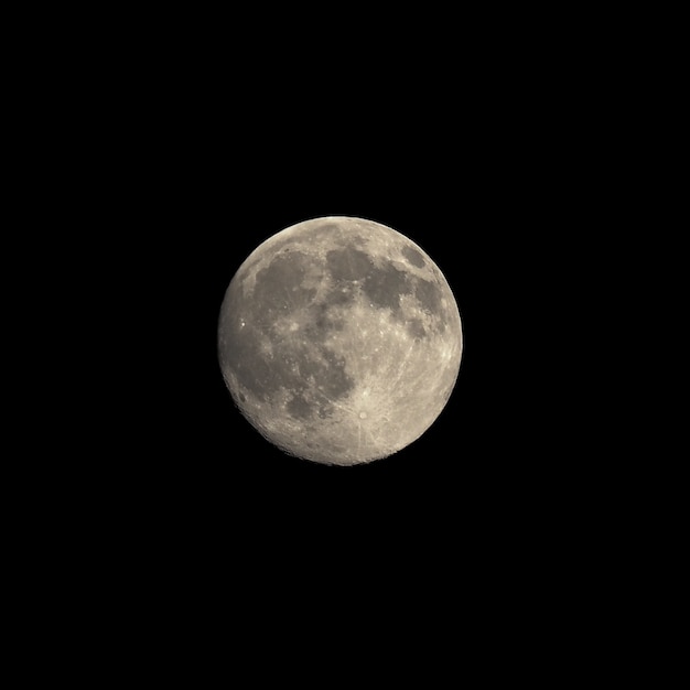 Full moon seen with telescope