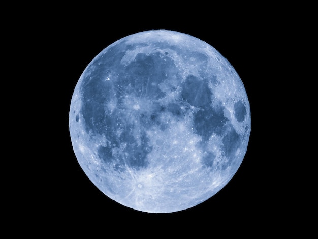 Photo full moon seen with telescope