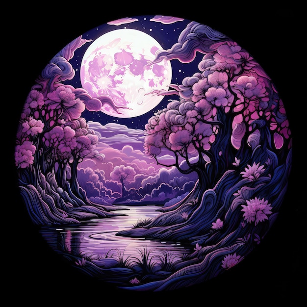 Full Purple Moon