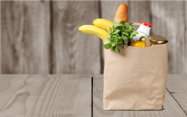 Photo full shopping  bag, isolated over  background