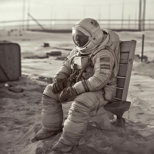 Photo full shot astronaut wearing spacesuit