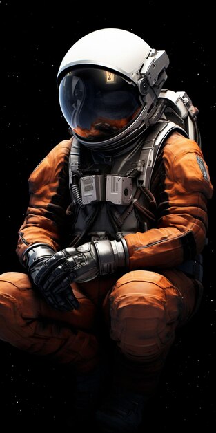 Full shot astronaut wearing spacesuit