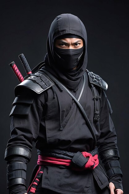 Photo full shot ninja wearing equipment