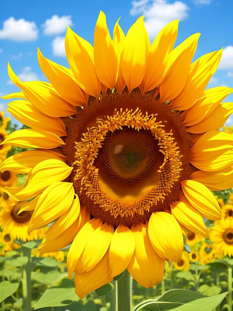 full sunflower natural background