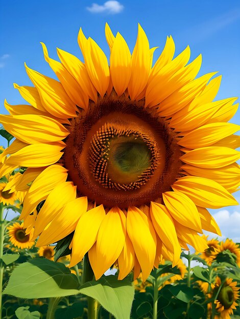 太陽の花の自然な背景